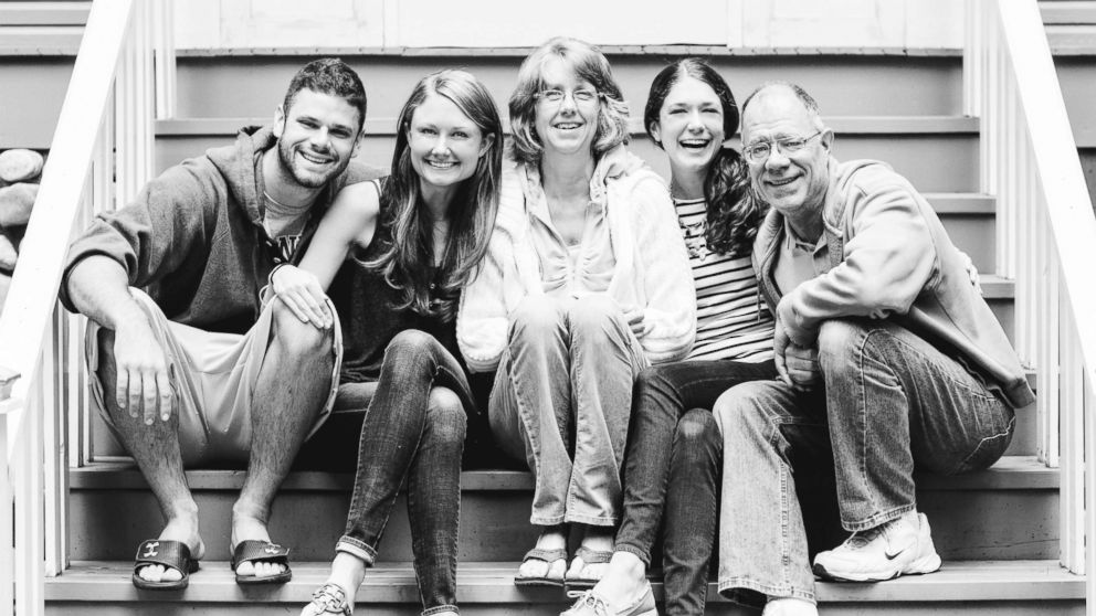PHOTO: Elliott Fuller, Kelsey Combe, Sharon Fuller, Crissie Vitale and Doug Fuller a month after Sharon’s lung cancer surgery, taken July 2014.