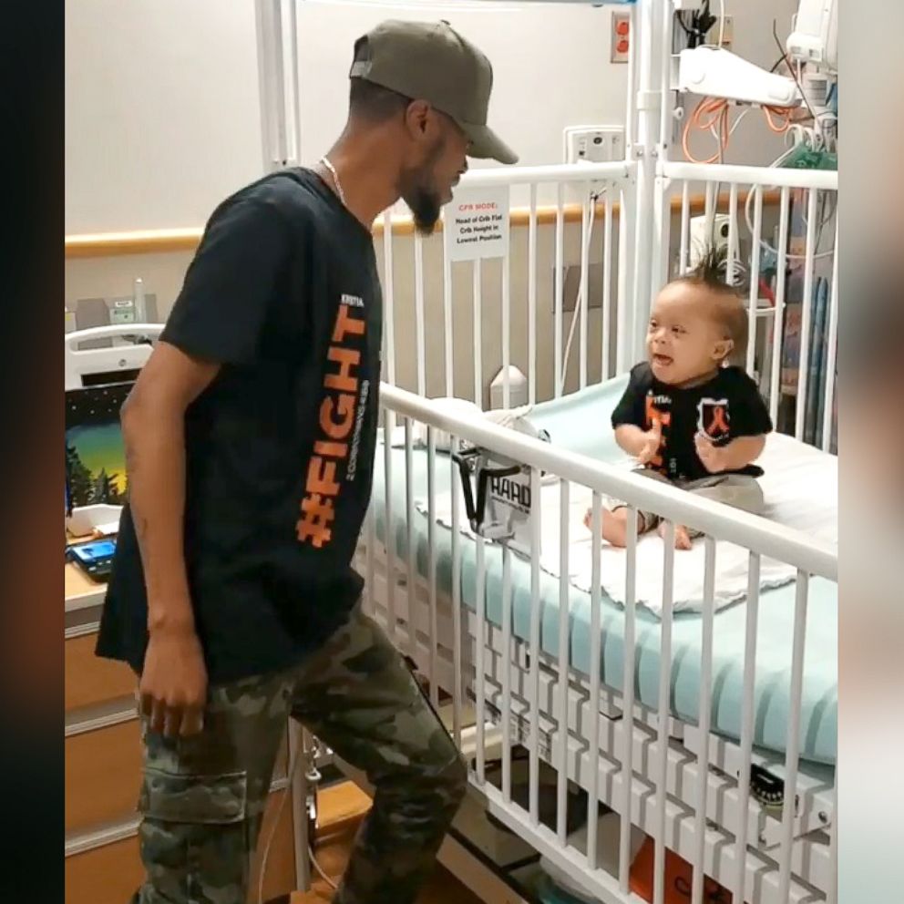 VIDEO: Dad performs Ciara's 'Level Up' challenge for son with cancer