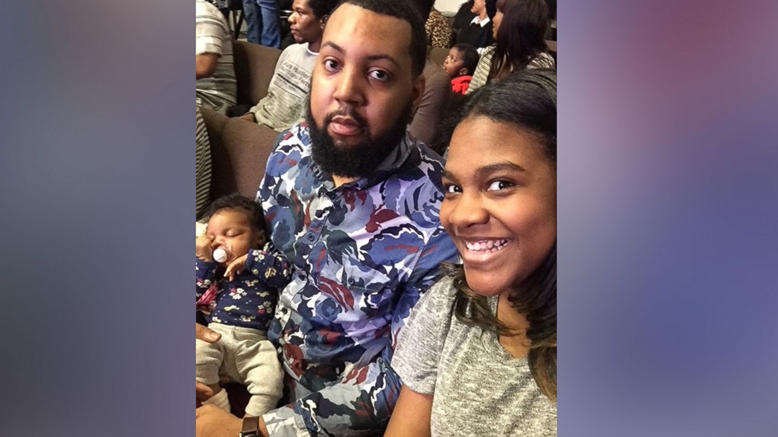 PHOTO: Khallilah Beecham poses with her husband, Jacob Watkins, and their daughter.