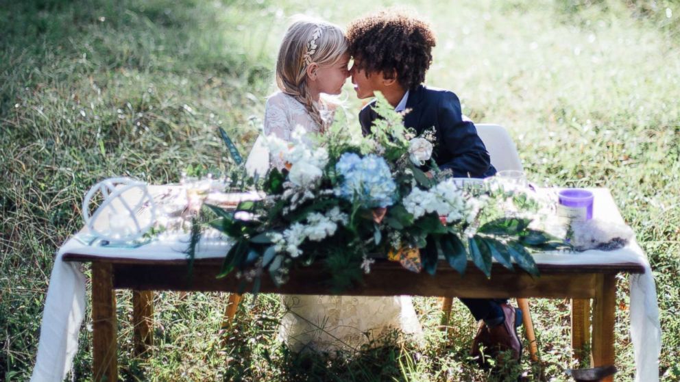 Breana Pulizzi and Bria Nicole Terry, both photographers, held a special mini-wedding photo shoot with their 5- and 3-year-old children.