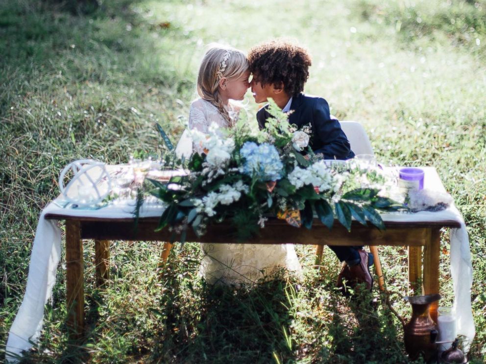 PHOTO: Breana Pulizzi and Bria Nicole Terry, both photographers, held a special mini-wedding photo shoot with their children.