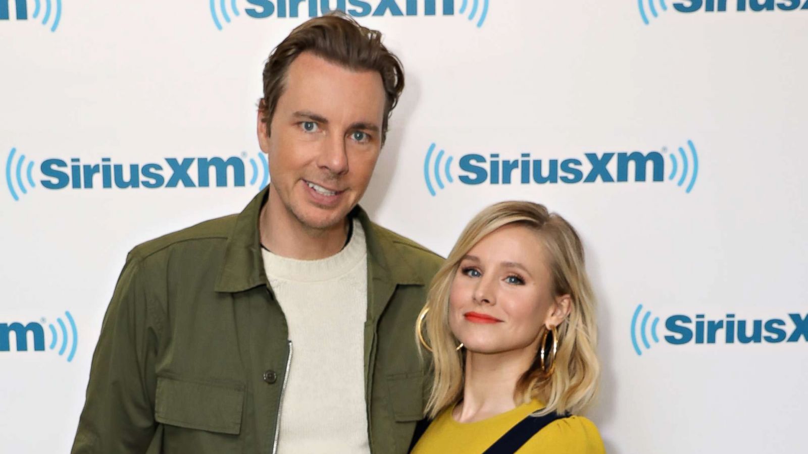 PHOTO: Actors Dax Shepard and Kristen Bell visit the SiriusXM Studios, March 22, 2017, in New York City.