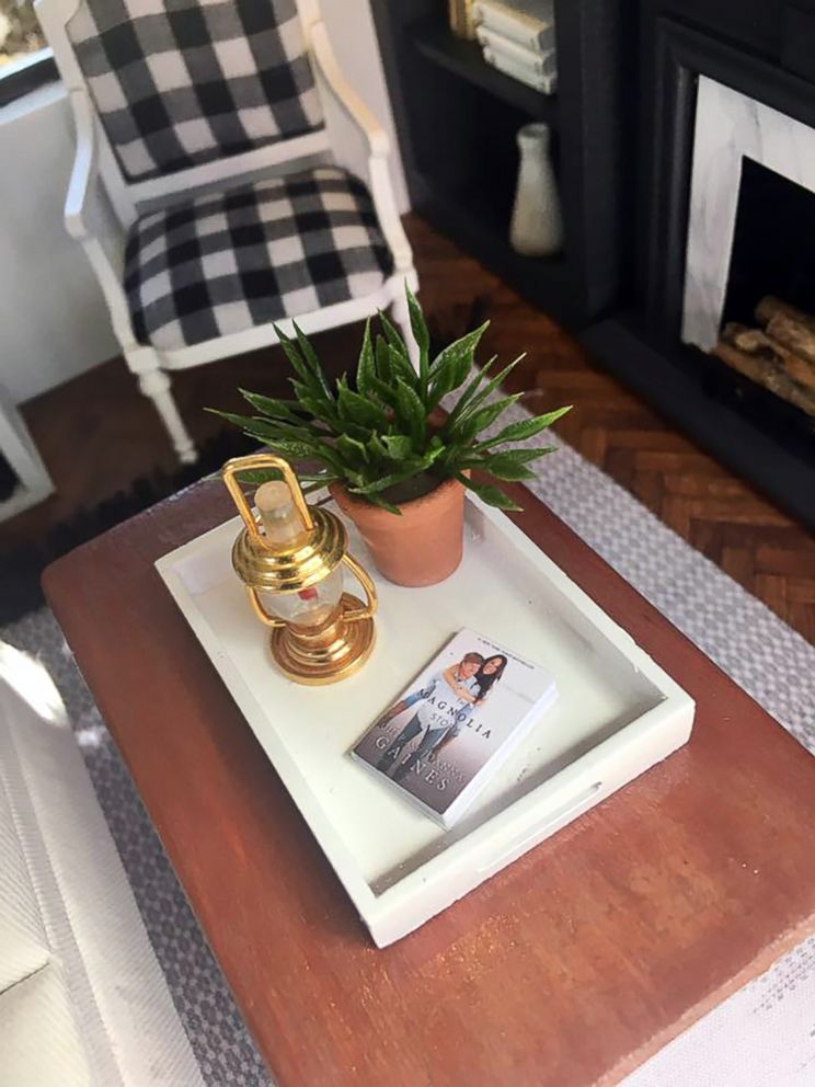 PHOTO: The coffee table features a book about Chip and Joanna Gaines.