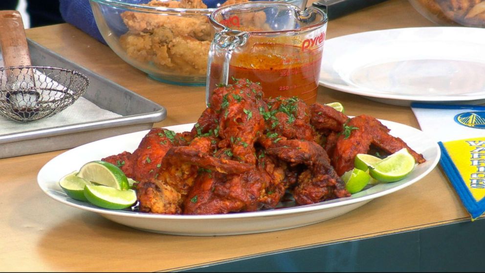 PHOTO: Chef Leah Cohen's Thai curry chicken wings.