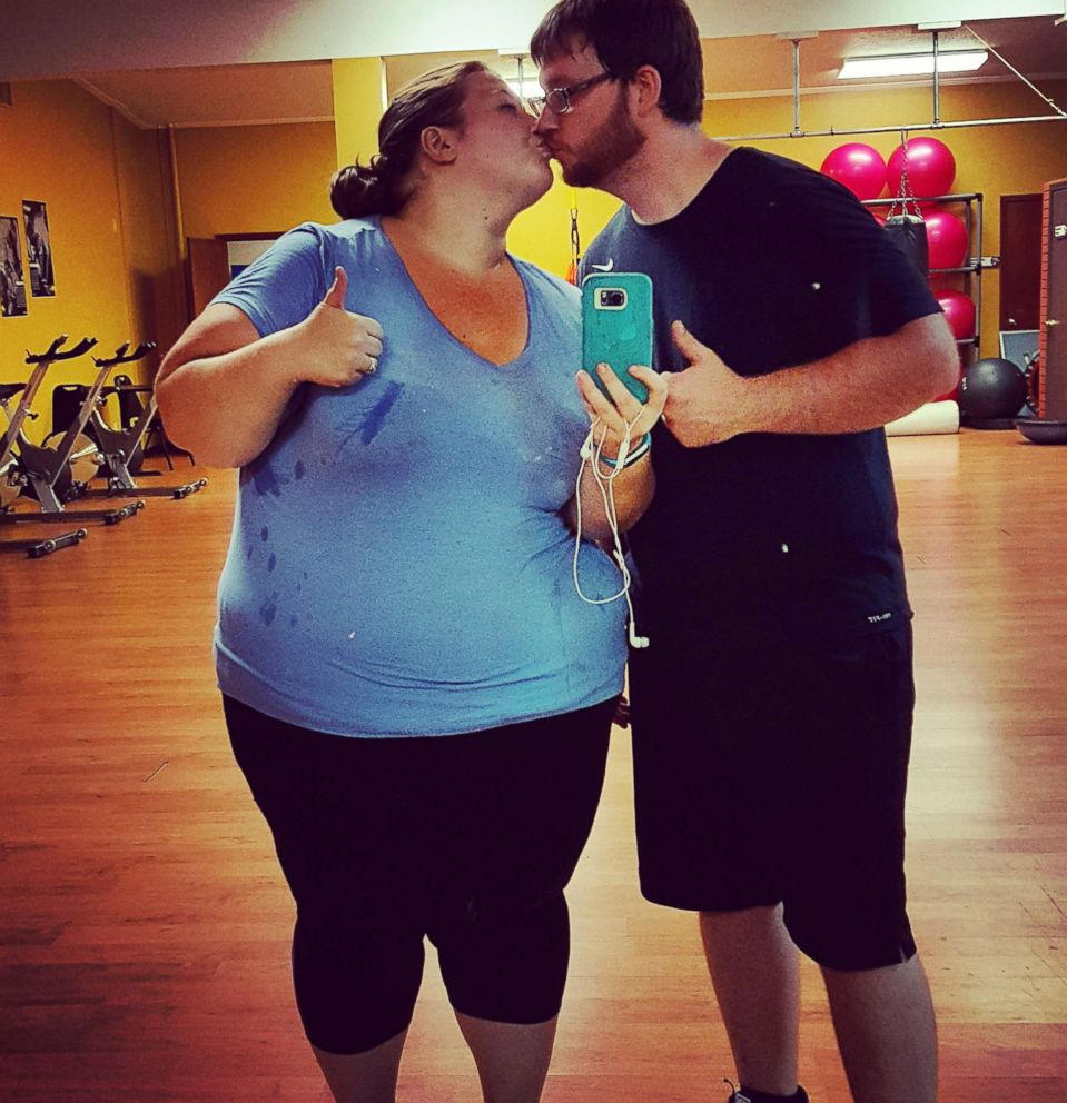 PHOTO: Lexi and Danny Reed of Terre Haute, Indiana, begin their workout journey.