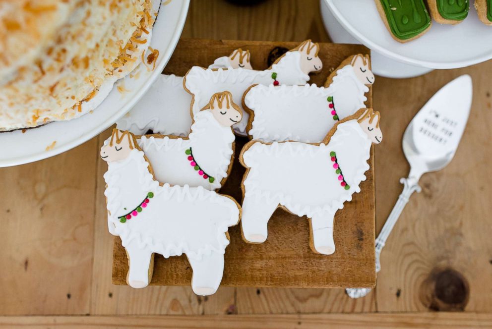 PHOTO: These yummy llama and cactus cookies were baked by Emily J's Catering.