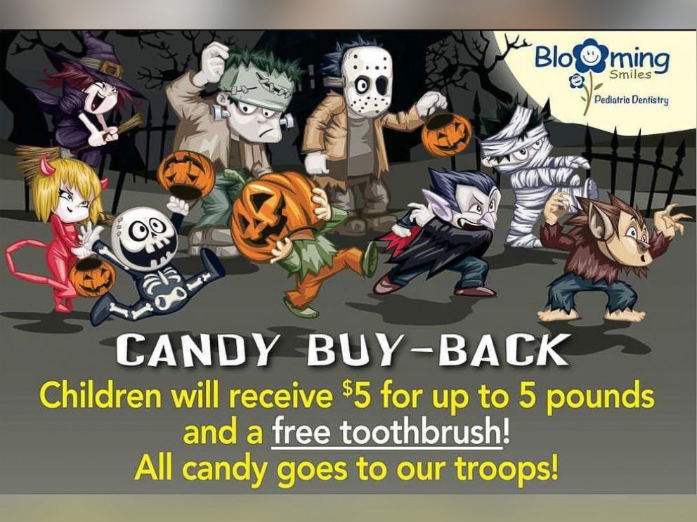 PHOTO: Lucas Dental Associates in Bloomfield, New Jersey is offering kids $5 for bags of Halloween candy in their "Candy Buy Back" program.