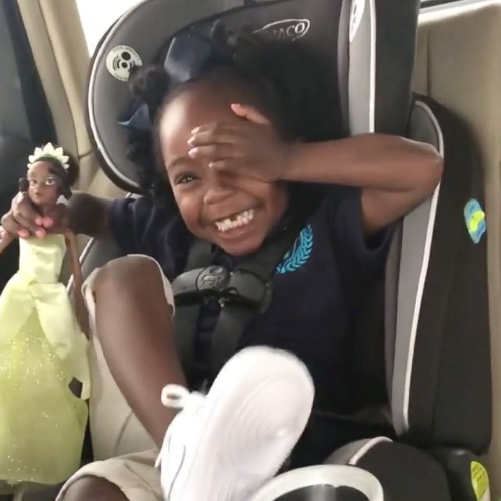 VIDEO: Little girl's reaction to Princess Tiana doll will melt your heart