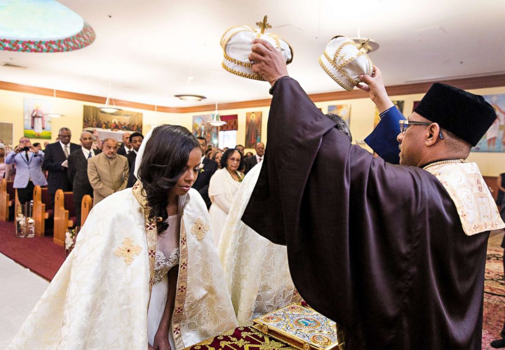 PHOTO: A ceremonial moment at the Sept. 9, 2017 wedding of Ethiopian prince, Joel Makonnen, and his bride, Ariana Austin.