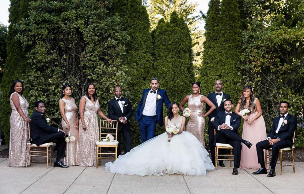 PHOTO: The bridal party for the wedding of Ethiopian prince, Joel Makonnen, and his bride, Ariana Austin.