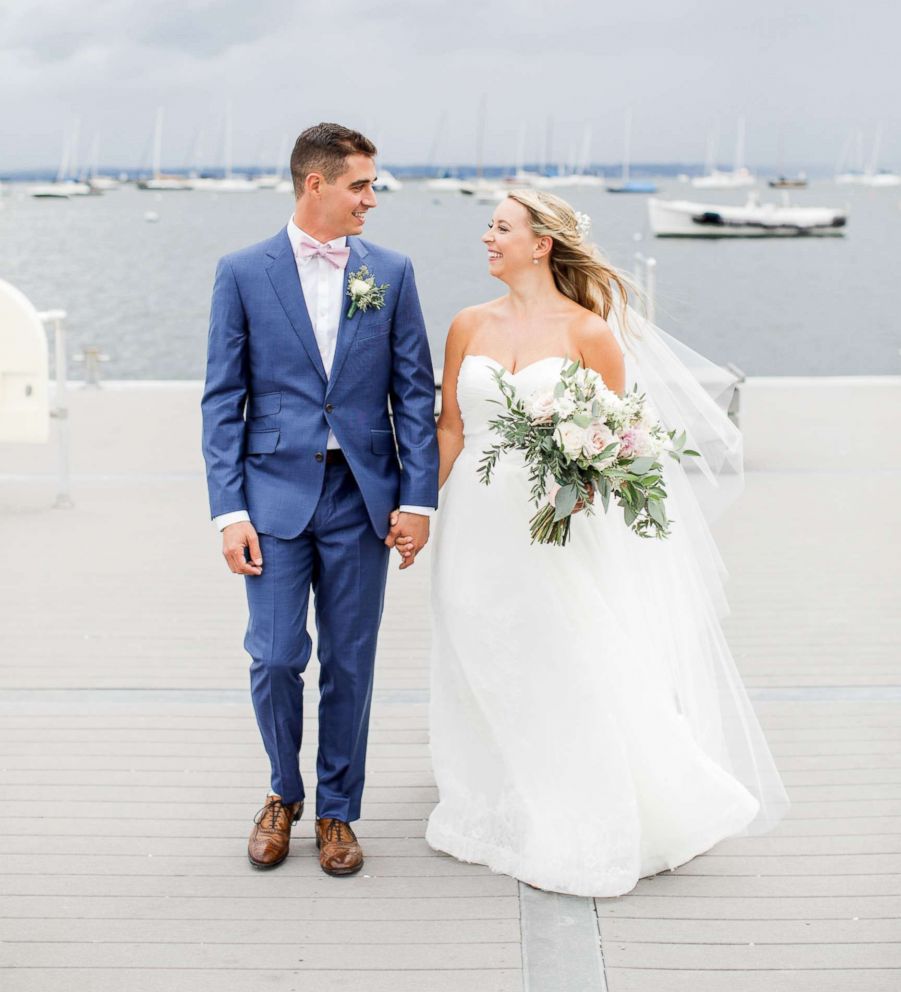 PHOTO: Michael Camaleri and Sarah Marks on their wedding day Sep. 30, 2017, five days after Combe’s father died.