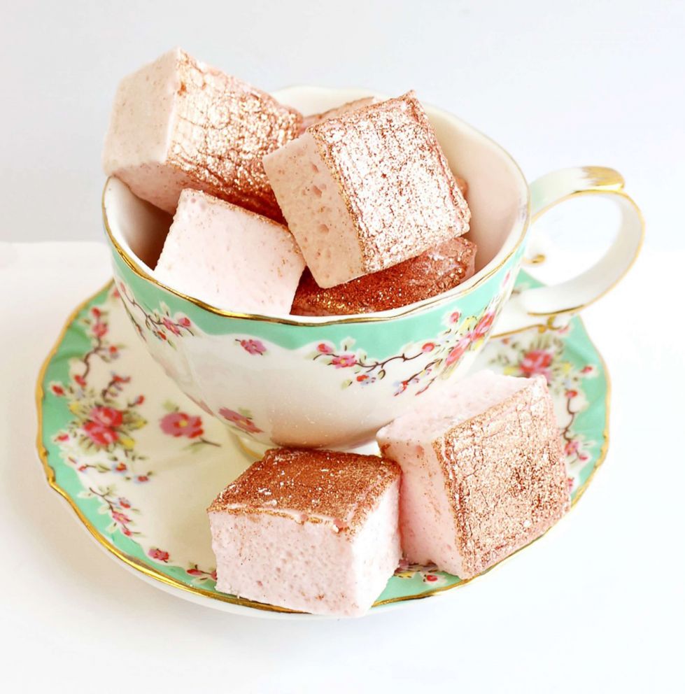 PHOTO: XO Marshmallow's Rose Gold Rose Marshmallows are designed to be luxe and playful.