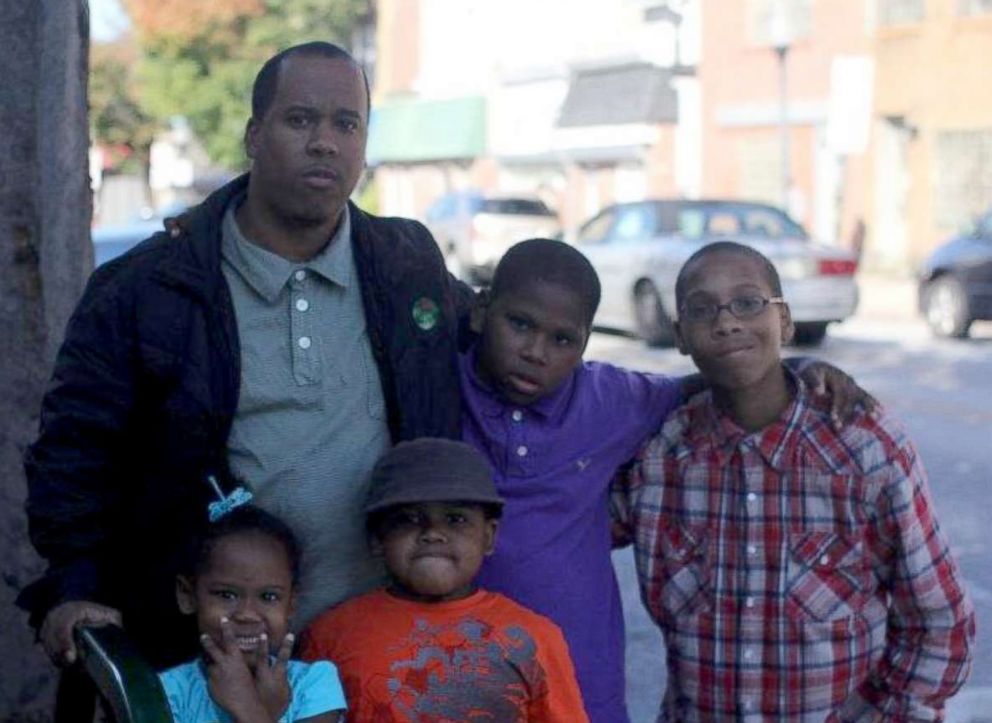 PHOTO: Matt Prestbury, photographed with his children, founded a Facebook group called "Black Fathers."
