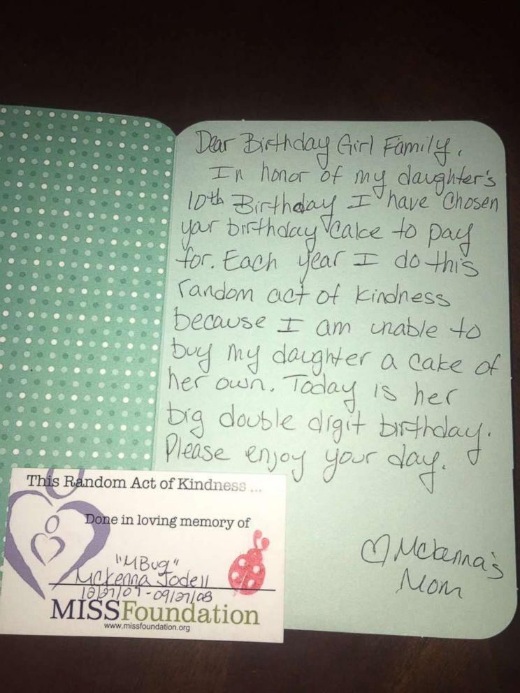 PHOTO: Kyle Jauregui tweeted a photo of the card left by Ashley Santi.