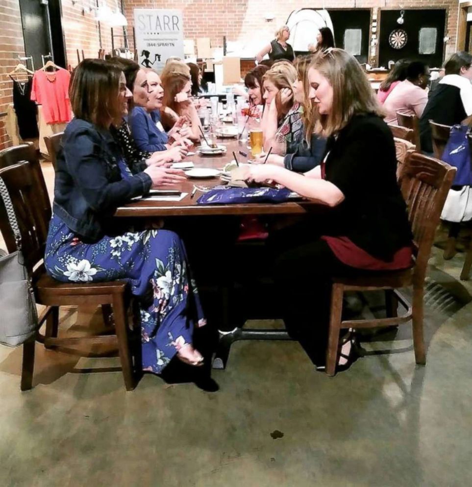 PHOTO: A group of women gather for a mom's night-out event called "Find Your Mom-Tribe: Mommy Speed Dating" in Raleigh, N.C.