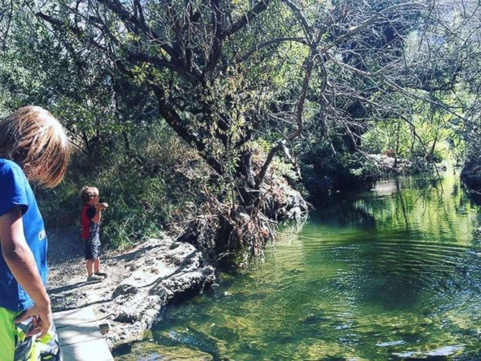 PHOTO: ESPN analyst Jessica Mendoza's sons learn in the outdoors.