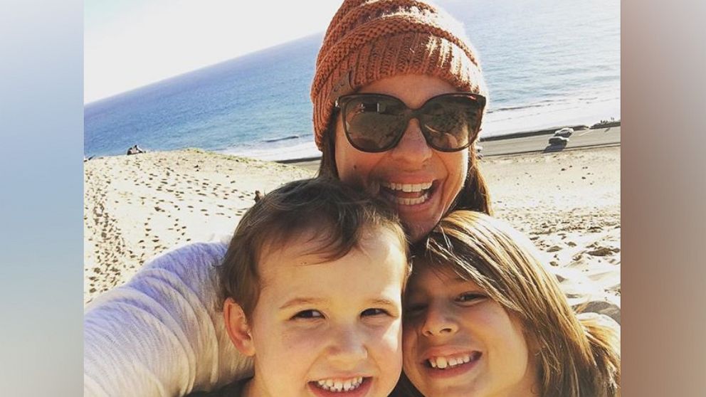 PHOTO: Jessica Mendoza poses with her two sons at the beach in this undated photo.
