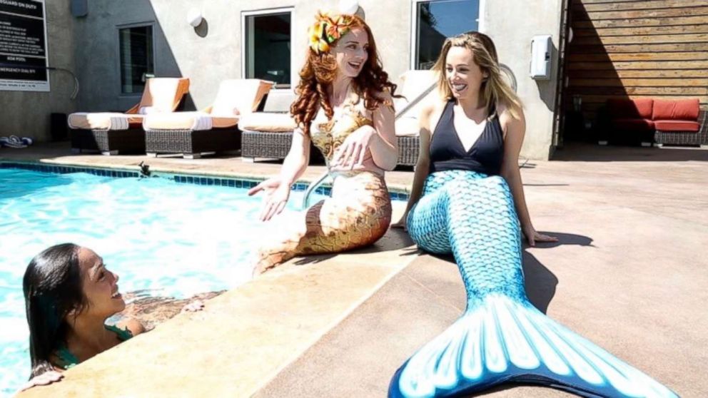 PHOTO: These mermaid tails are made of either soft fabric or silicone.
