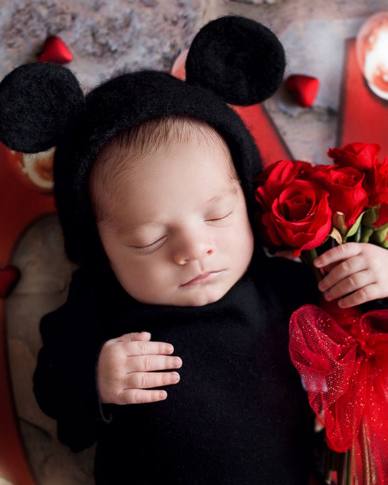 PHOTO: Babies dressed as Mickey and Minnie for Valentine’s Day are the sweetest. 