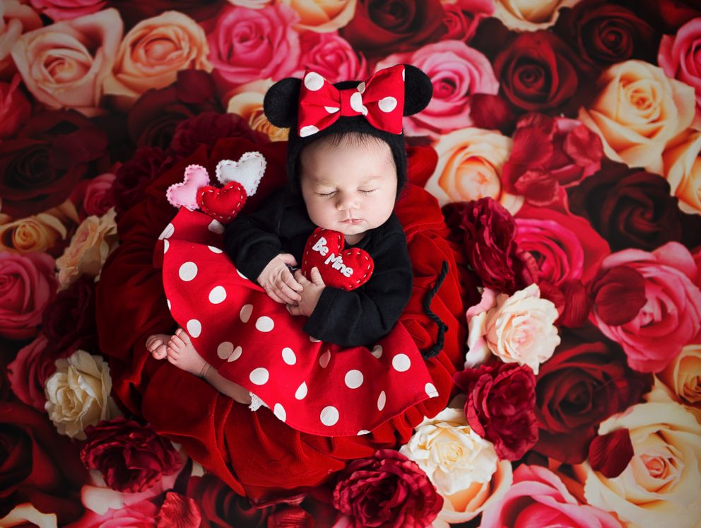 PHOTO: Babies dressed as Mickey and Minnie for Valentine’s Day are the sweetest. 