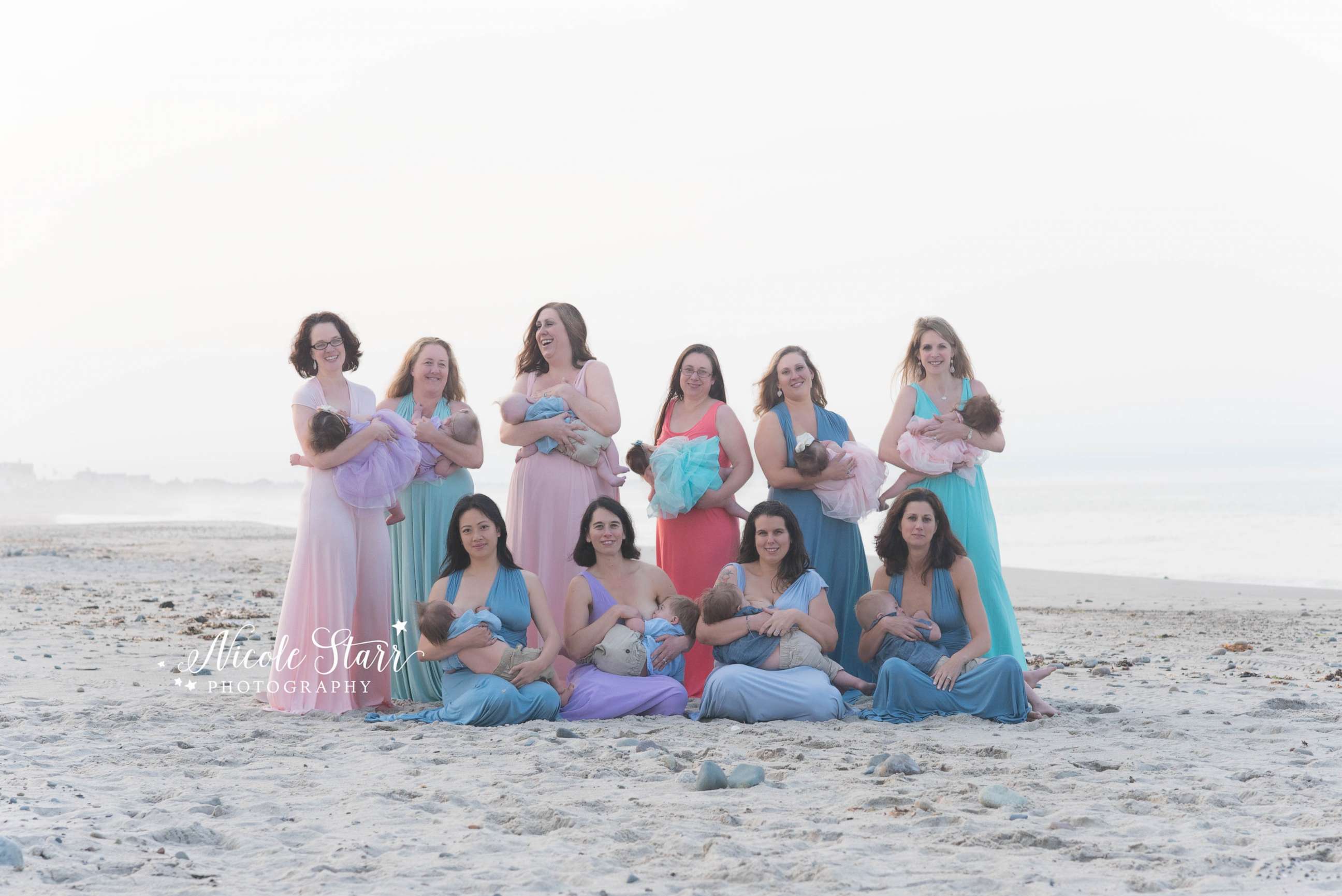 PHOTO: Ten moms of babies with Down syndrome gathered for a breastfeeding photo shoot. 
