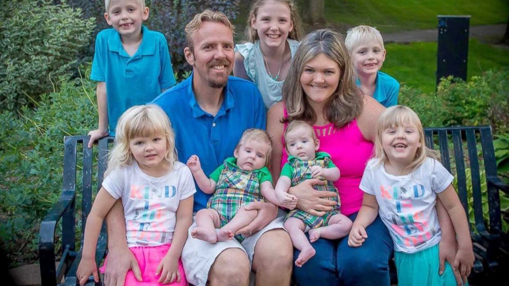 PHOTO: Julie, 40 and Lance, 39, seen in this undated photo with their daughter Kaitlyn, 9, and their three sets of twins, Cody and Caleb, bith 6, Chelsea and Kelsea, both 4, Caden and Colton, both 10 months.