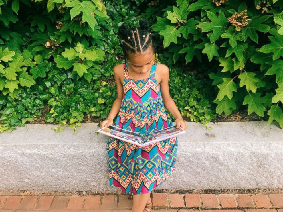 PHOTO: The daughter of Ashley Marshall, owner of the blog, Mommyweek.com, reads a book in preparation for back-to-school season.