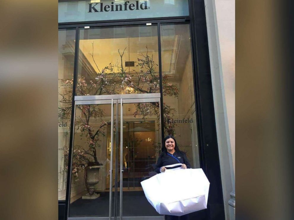 PHOTO: The original wedding dress Myrna Orozco chose at Kleinfeld was destroyed in floodwaters from Hurricane Harvey.