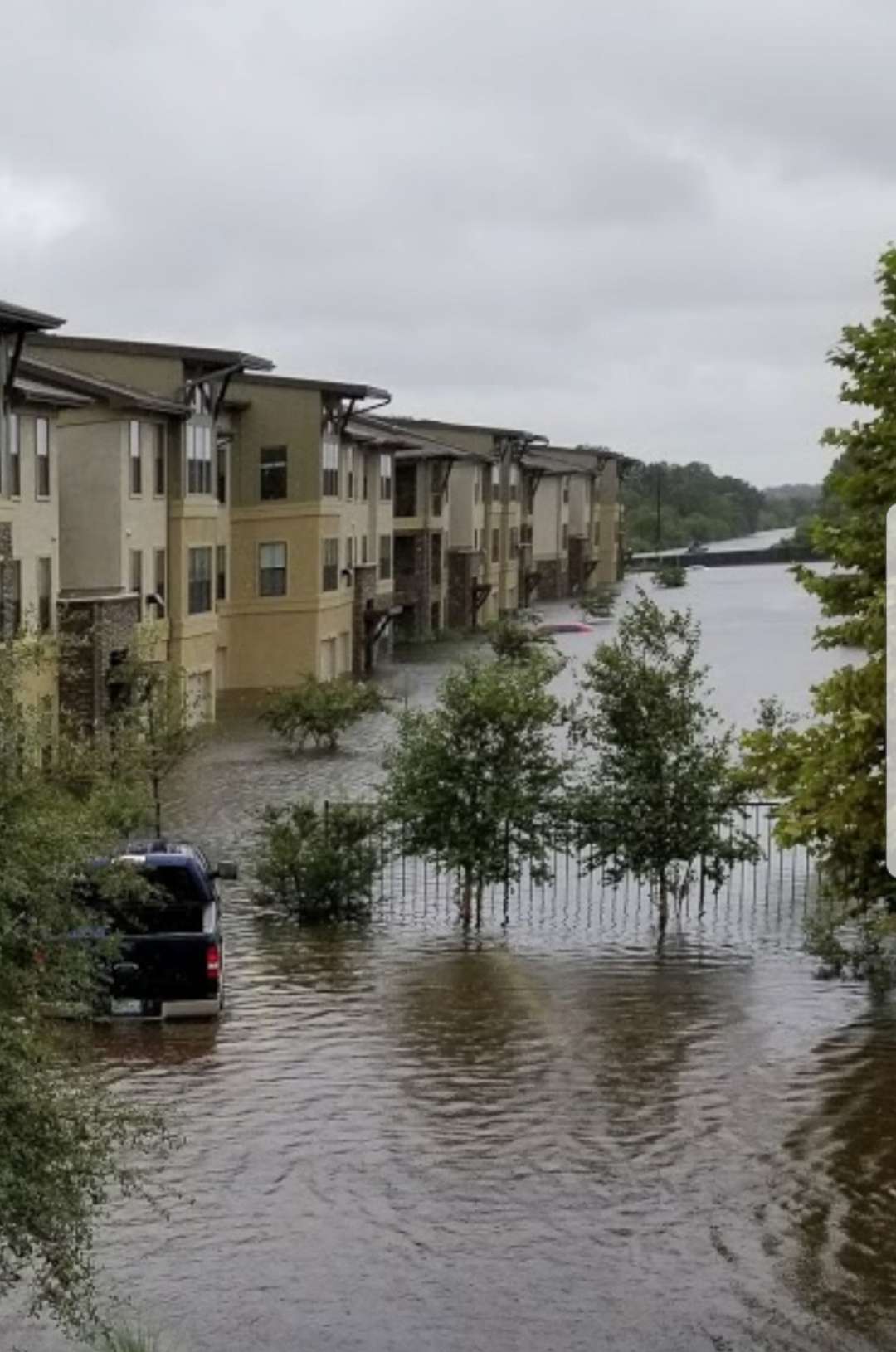 PHOTO: Myrna Orozco's neighborhood is flooded in an undated photo taken after Hurricane Harvey impacted Texas in August 2017.