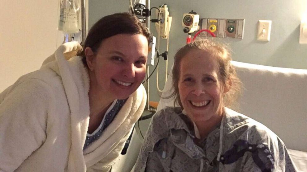 PHOTO: Nicole Baltzer, 41, donated her kidney to Kara Yimoyines, also 41, on Feb. 7 after reading her story in a local, Massachusetts newspaper. 