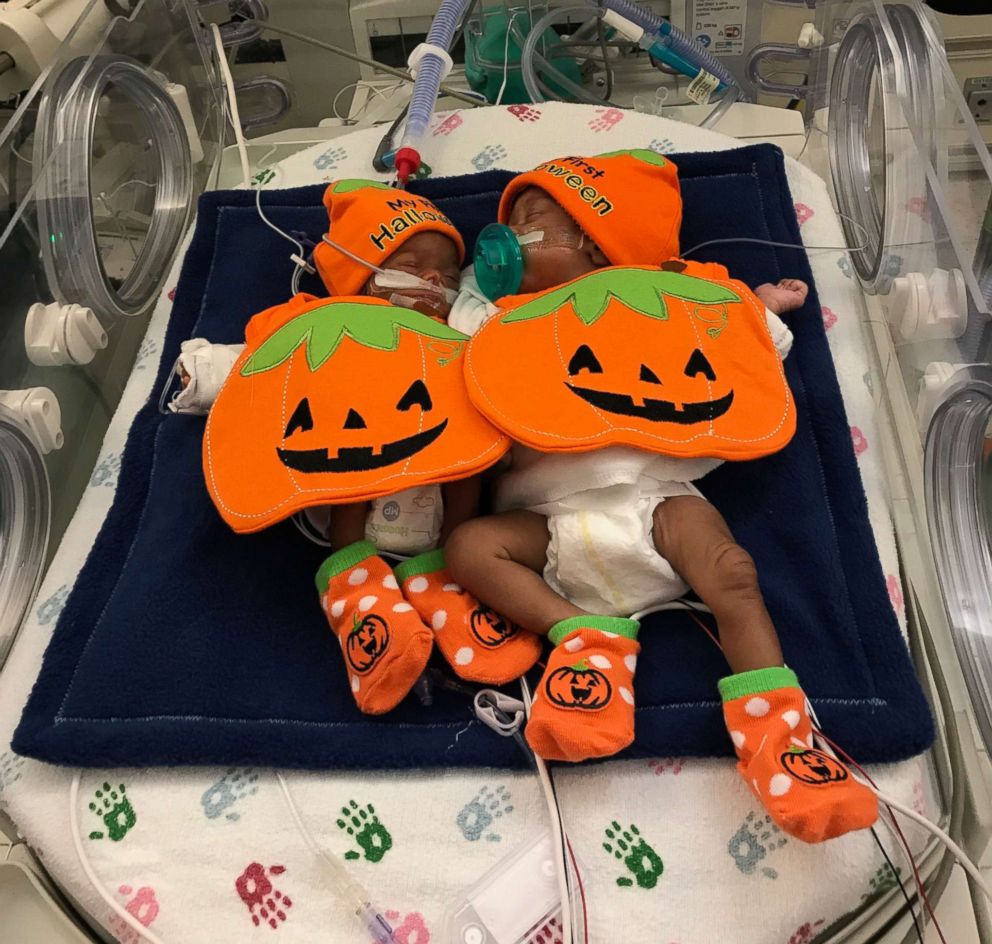 PHOTO: Kameron and Kaleb are the cutest little pumpkins in the patch
