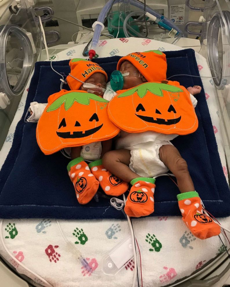 PHOTO: Kameron and Kaleb are the cutest little pumpkins in the patch