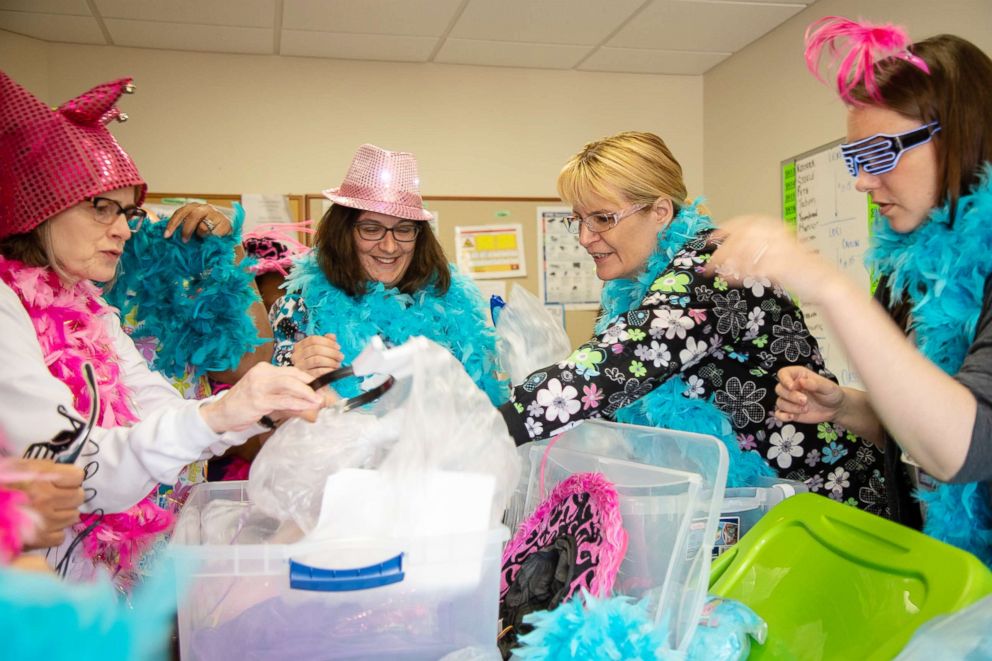 PHOTO:Nurses at Magee-Women's Hospital of UPMC get all dressed up to sing to their patients.