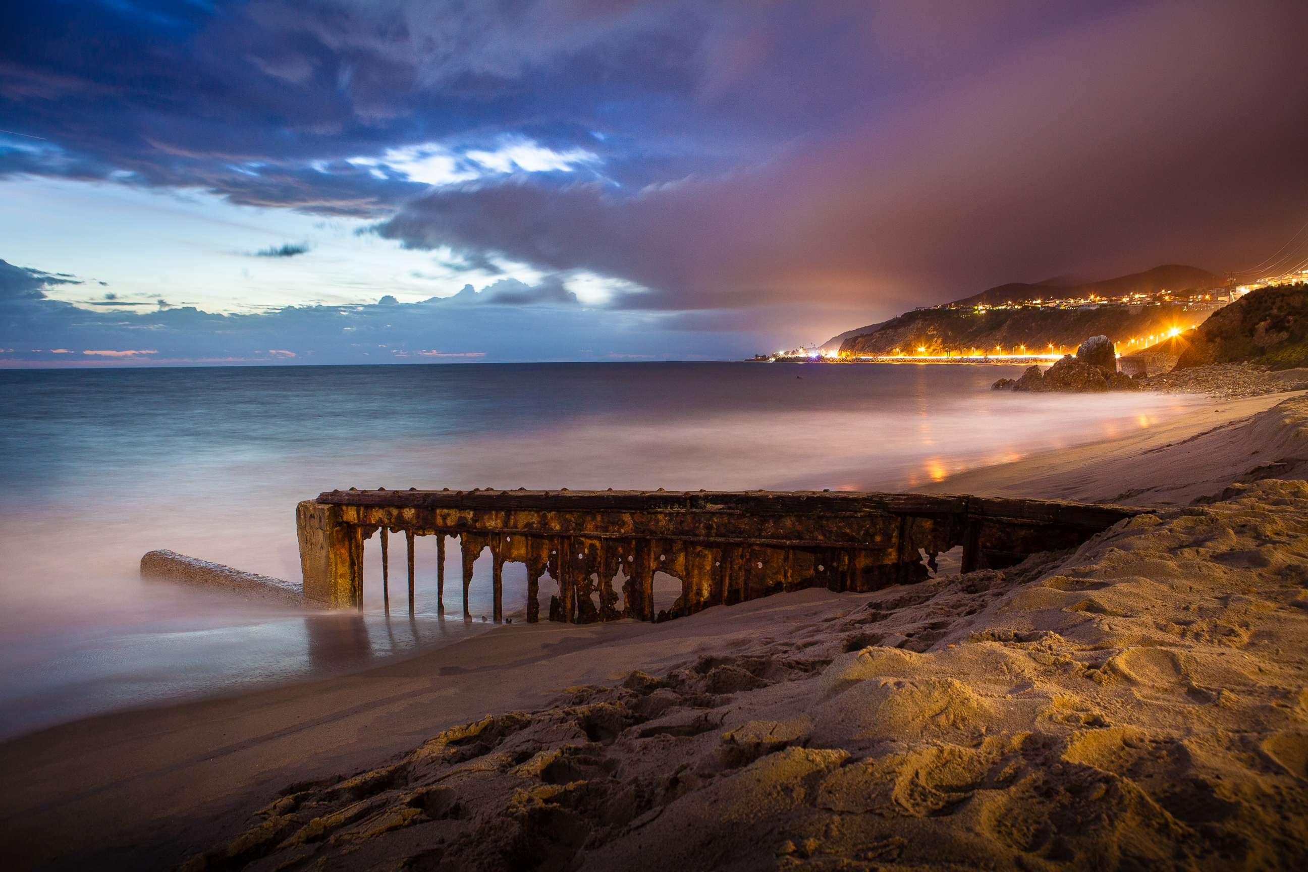 PHOTO: Remnants of old coastal infrastructure along the Pacific Palisades coastline in Los Angeles is pictured in this undated stock photo.