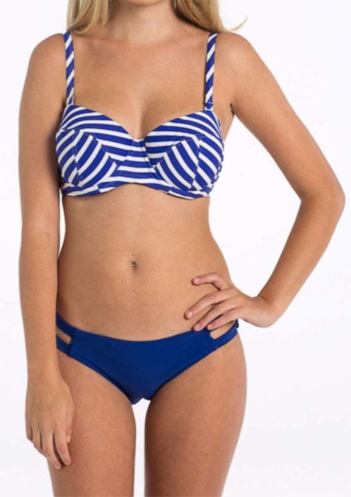 PHOTO: Lilly & Lime's Stripe Balconette in 'Stripe' comes with adjustable straps. The bathing suit top is on sale now.