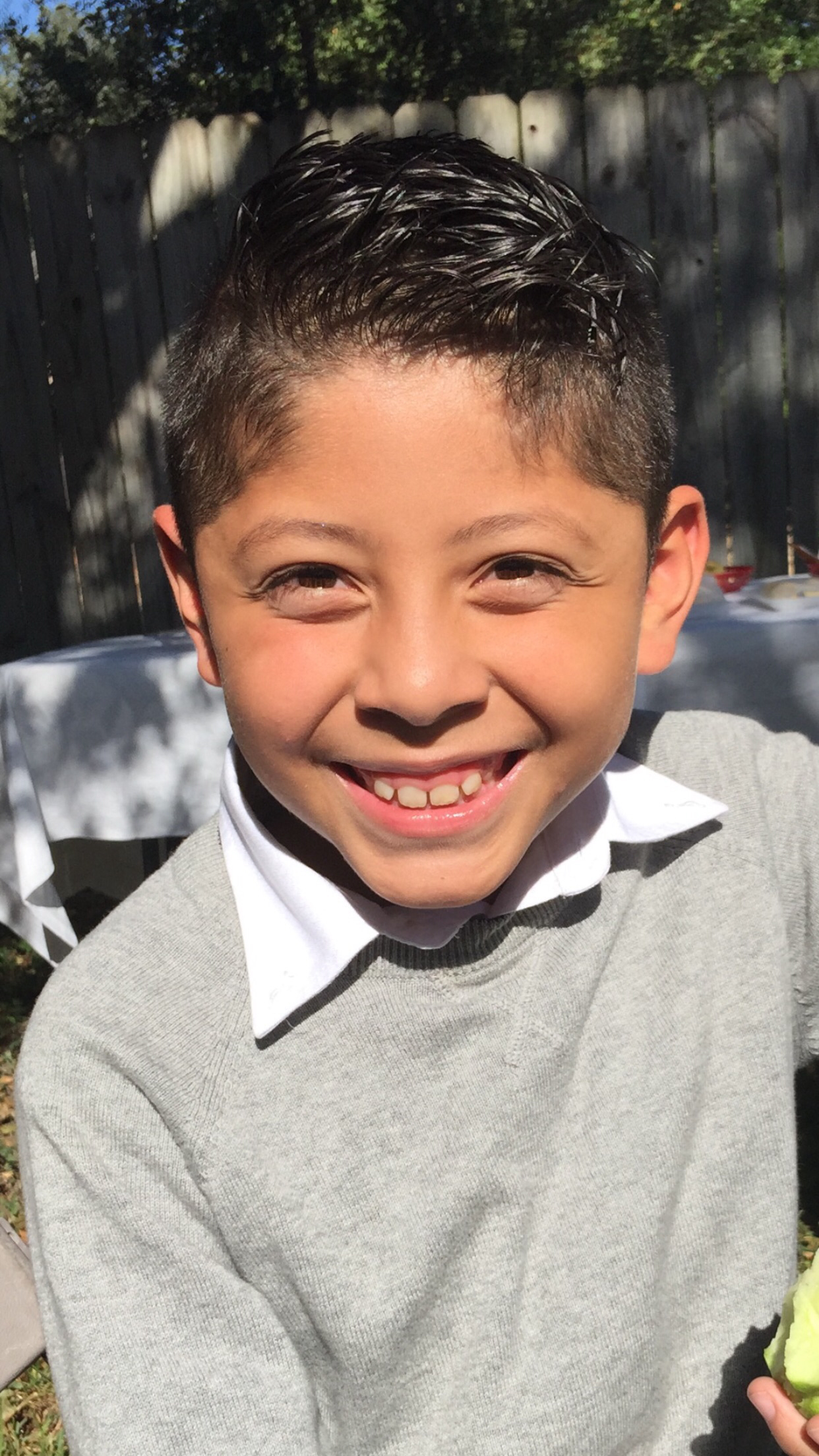 PHOTO: Seen without his special effects makeup, Jordan Alexander Penilla, 10, smiles in this undated picture photographed by his mother, Stephanie Garcia. 