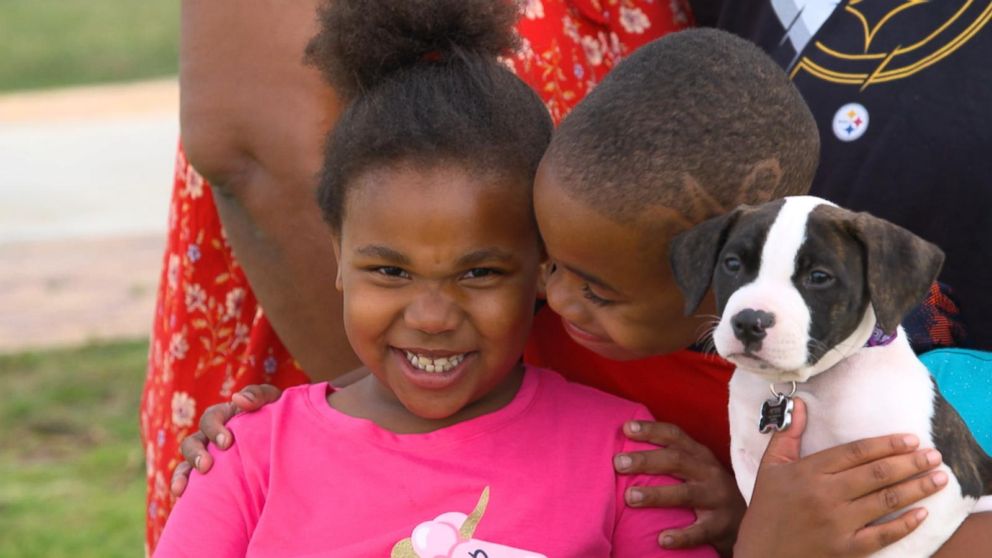 PHOTO: Miles, Jasmine and Jade Peters were fostered and eventually adopted by parents Thomas and Shari Peters.