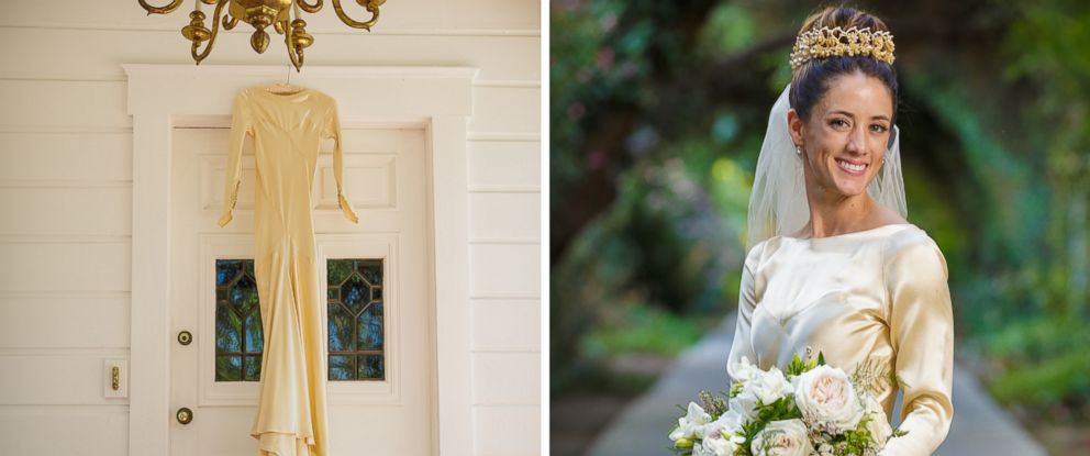 4 Women In Family Wear Same Handmade Wedding Gown From 1932 Abc News Photo Pilar Ohara Kouf Poses In Her Great Grandmothers Wedding Gown On Sept