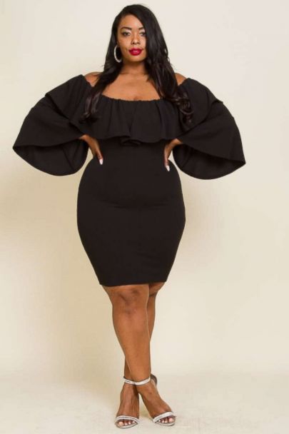 fashion nova black plus size dress