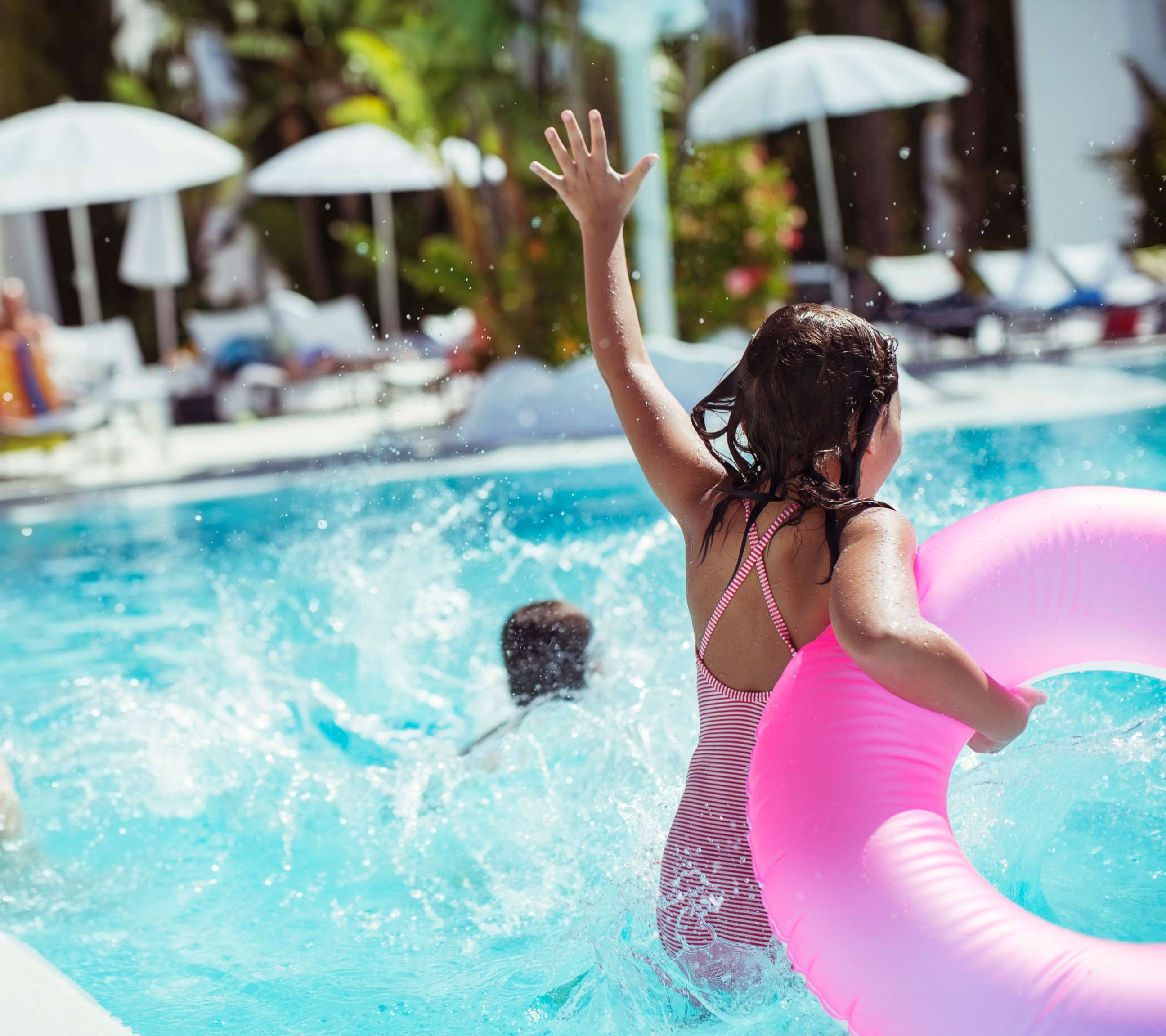 PHOTO: A child swims in a pool in this undated stock photo.