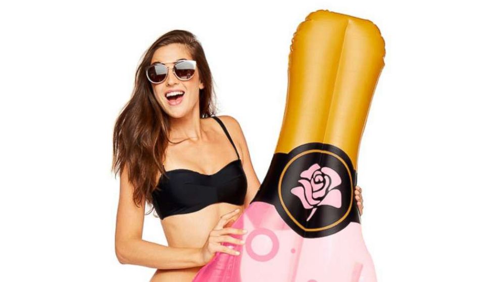 PHOTO: A rose bottle pool float is for sale on Target.com for just over $23.