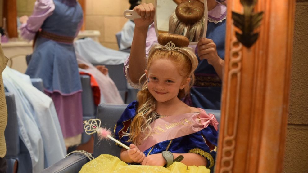 PHOTO: The girls were treated to a princess party and princess spa experience at the Bibbidi Bobbidi Boutique at Cinderella's Castle at Walt Disney World in Orlando, Fla.