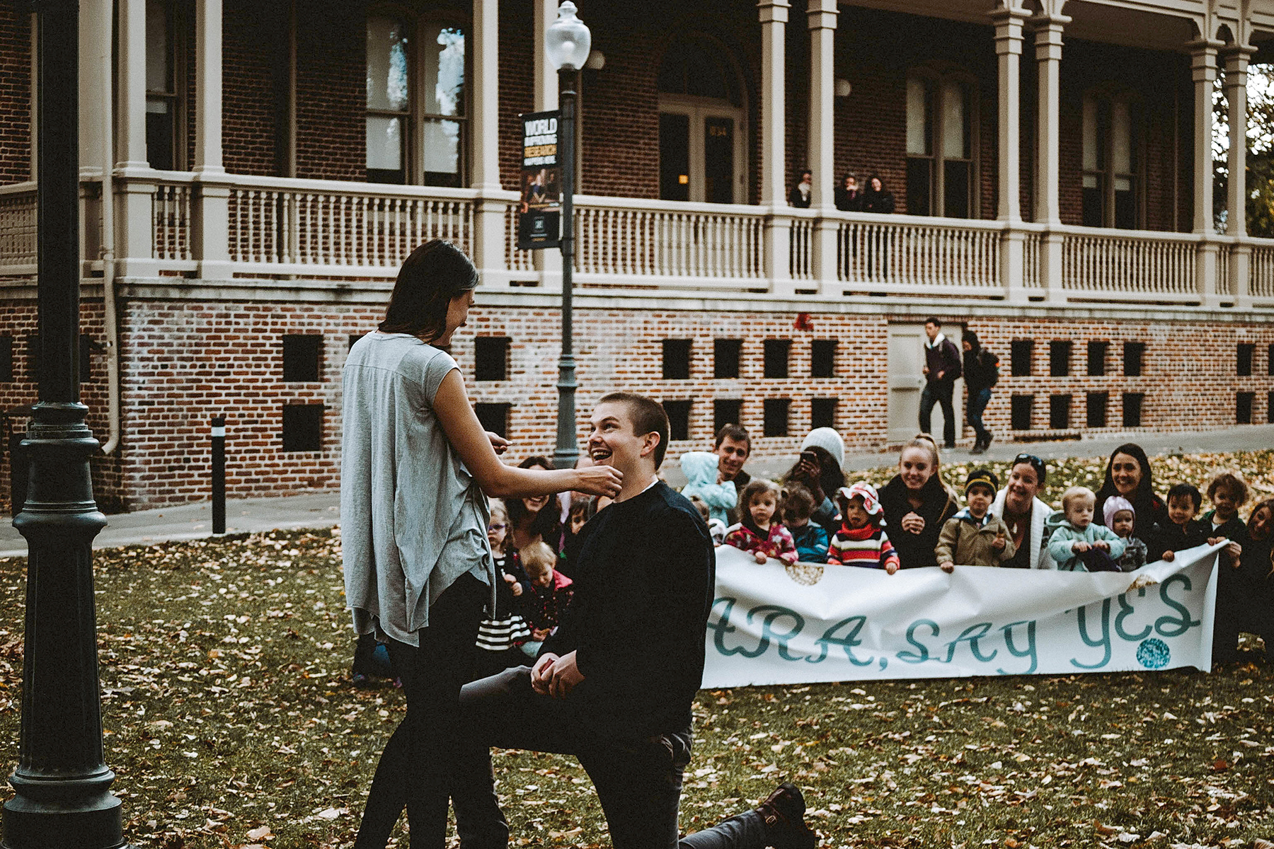 PHOTO: Dallin Knecht proposed to preschool teacher Sara Trigero with the help of her beloved students on Nov. 3 in Reno, Nevada.