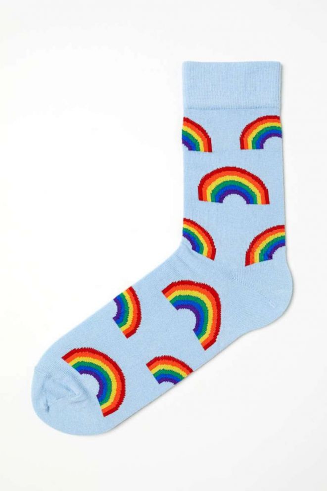 PHOTO: These rainbow-knit socks are part of H&M's "Pride OUT Loud" collection.