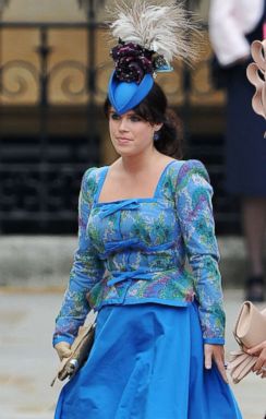 PHOTO: Princess Eugenie of York arrives to the Royal Wedding of Prince William to Catherine Middleton at Westminster Abbey on April 29, 2011 in London.