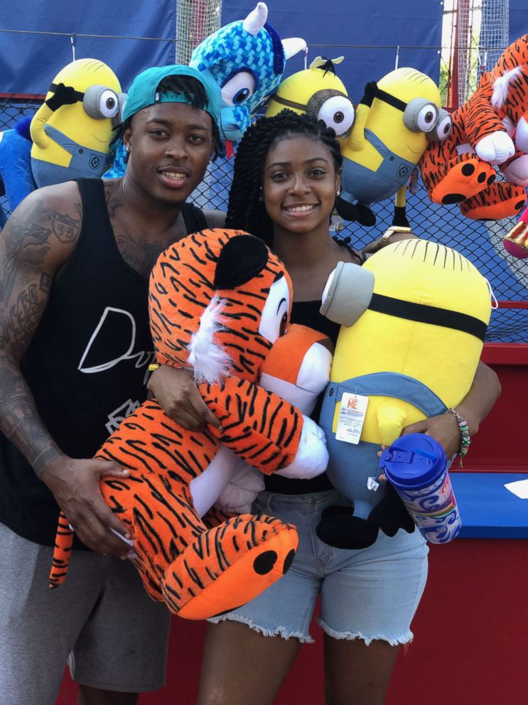 PHOTO: Chris Morley and Chelsea Newble got engaged on Christmas Eve at Fort Lauderdale, Florida's Santa's Enchanted Forest theme park.