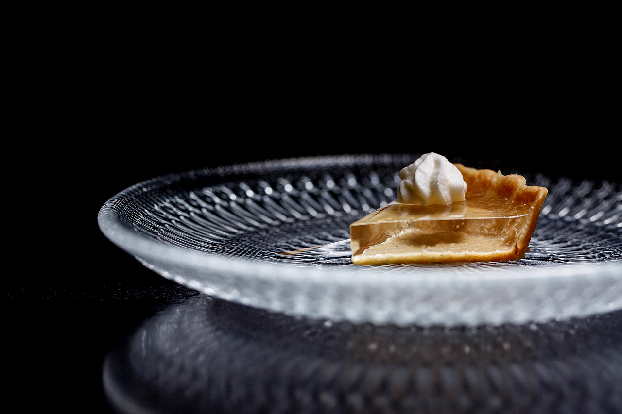 PHOTO: This translucent pumpkin pie was created for the fall menu at Alinea in Chicago.