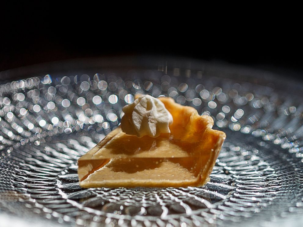 PHOTO: A translucent pumpkin pie was created for the fall menu at Alinea in Chicago.