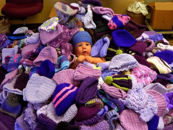 purple hats for babies