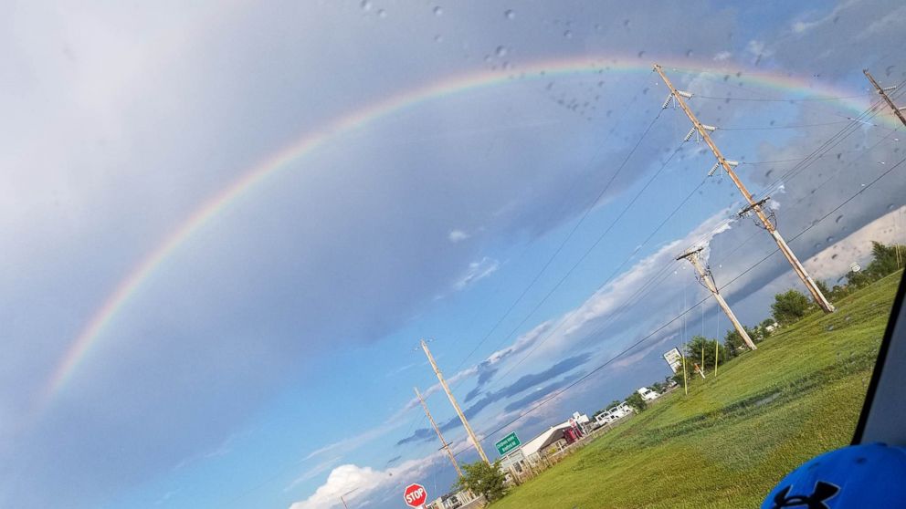 PHOTO: An image of a rainbow taken on July 23, 2017, in Greenville, Ohio.